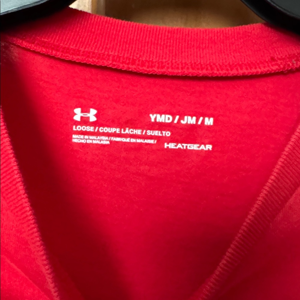 2 Pack Lot Boys Youth Baseball T Shirts Nike Under Armour Red Gray Medium - Picture 5 of 10
